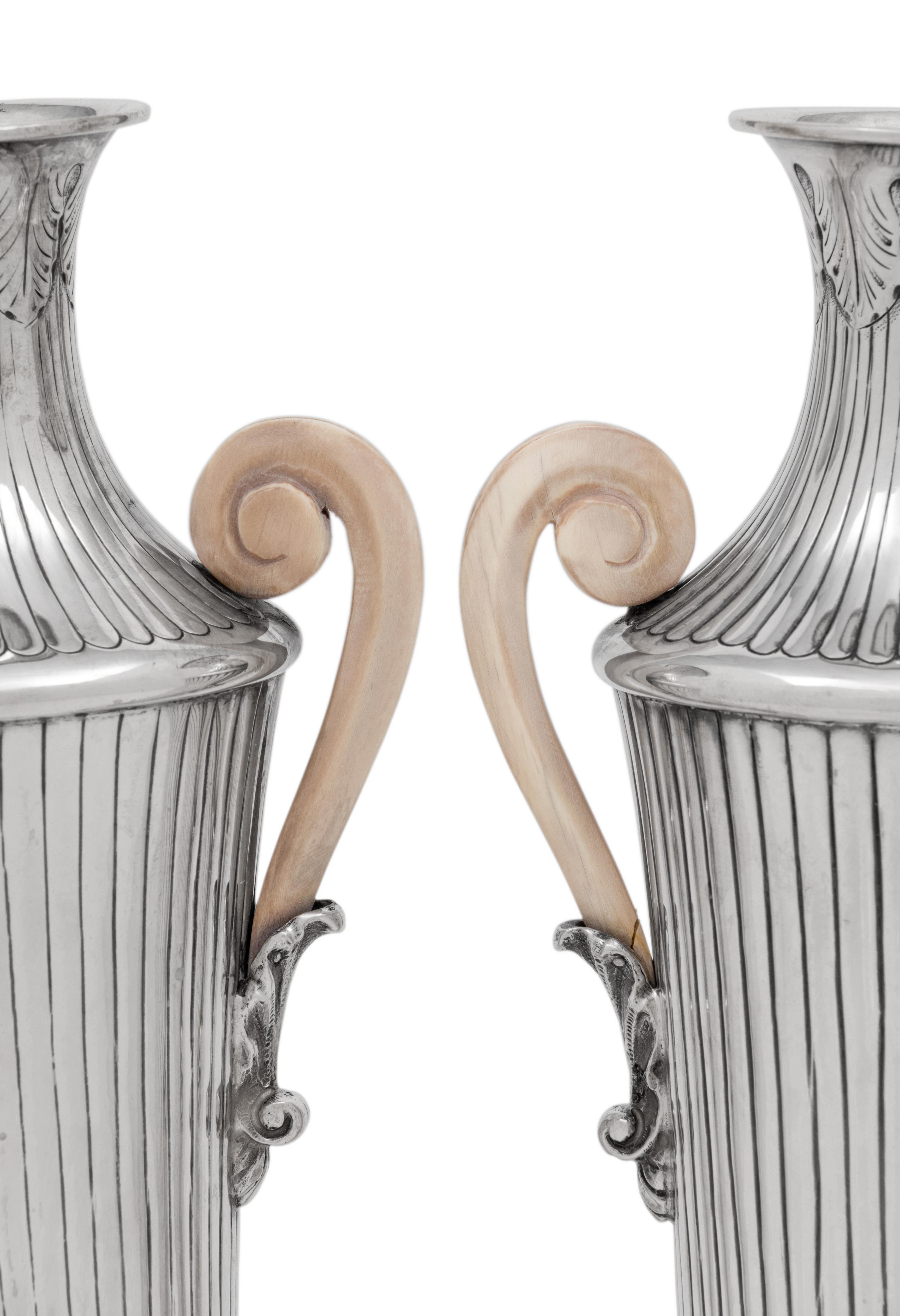 A Pair of Buccellati Silver Vases