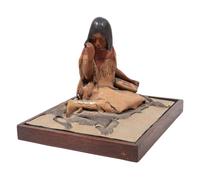 Canvas Parfleche , together with sculpture Rare Leisure , edition 6/25, 1979, by Ron Bork (American, 20th Century)