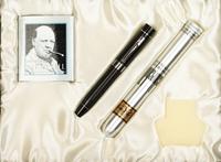 Conway Stewart: Churchill-Ebonite and Silver Trim Limited Edition Rollerball Pen