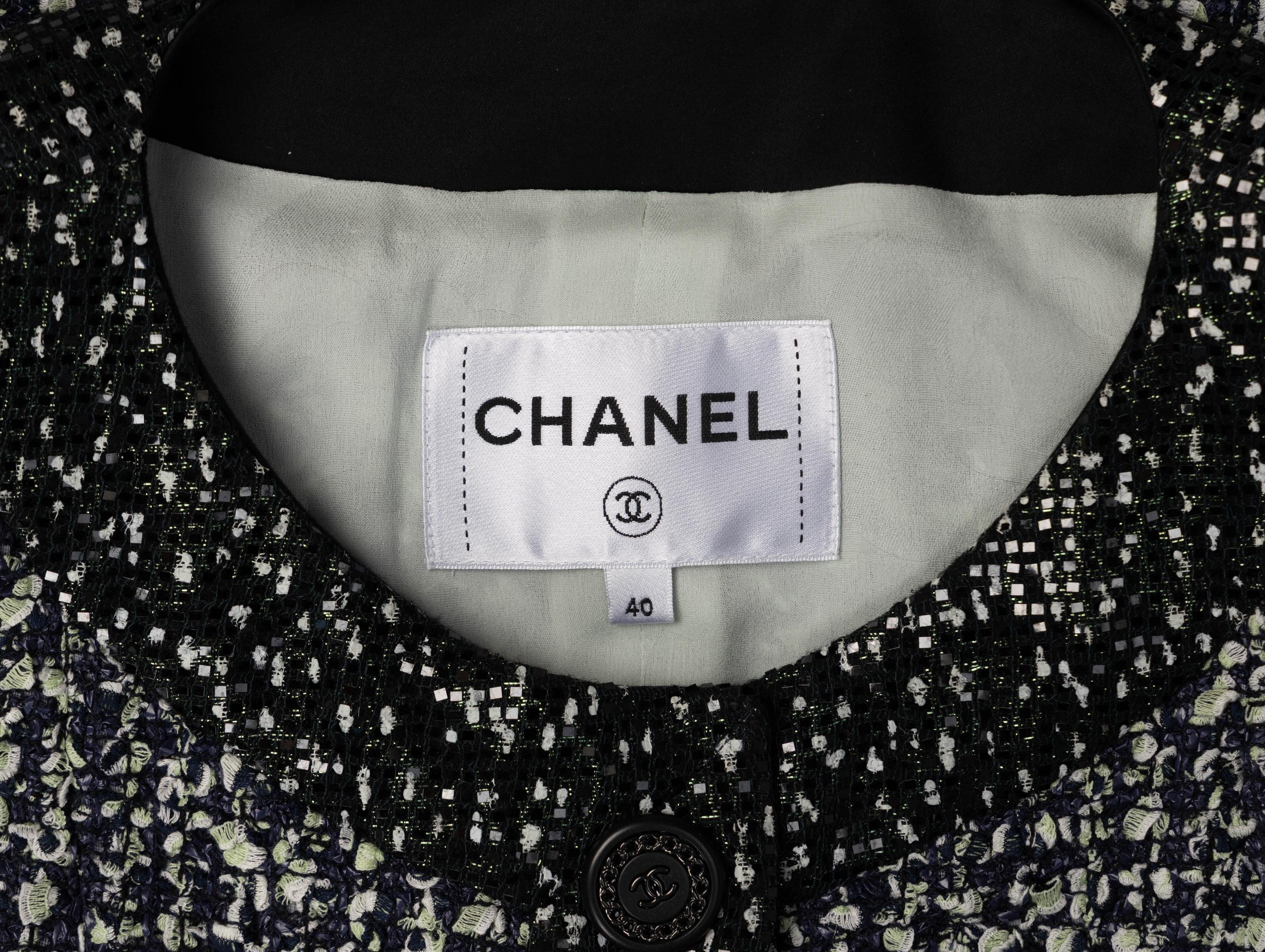 Chanel, Shimmery Two-Tone Cardigan Jacket