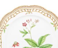 A Set of Fourteen Royal Copenhagen Flora Danica Dinner Plates