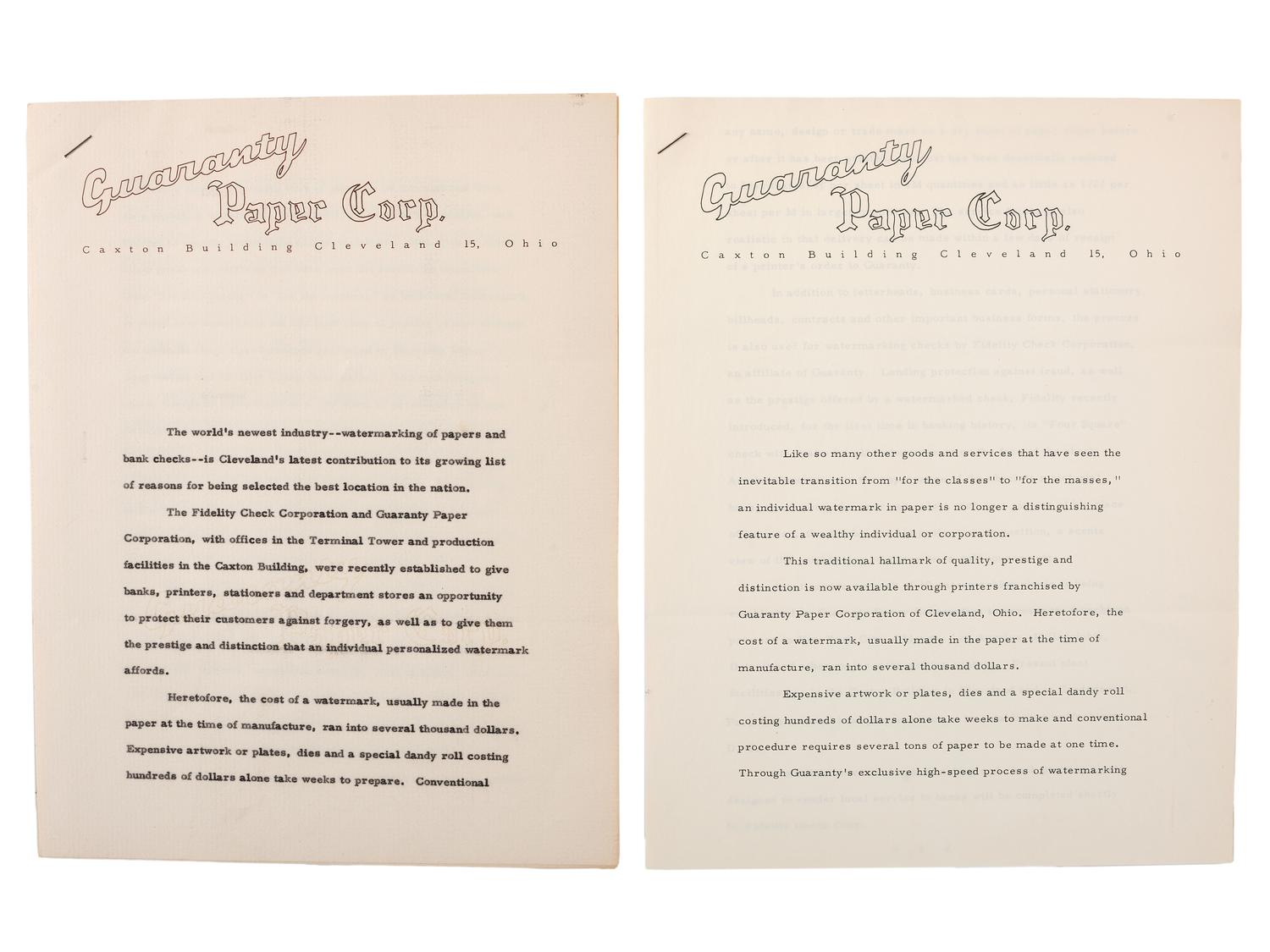 [CAPONE, Alphonse ("Al")] -- [NESS, Eliot (1903-1957)]. Partial draft typescript detailing Eliot Ness's recollections of his time with "The Untouchables" as dictated to his secretary Miss Janet E. Boyd (1935-), [1956].
