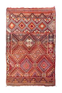 A Moroccan Wool Rug 7 feet 7 inches x 5 feet 1 inch.
