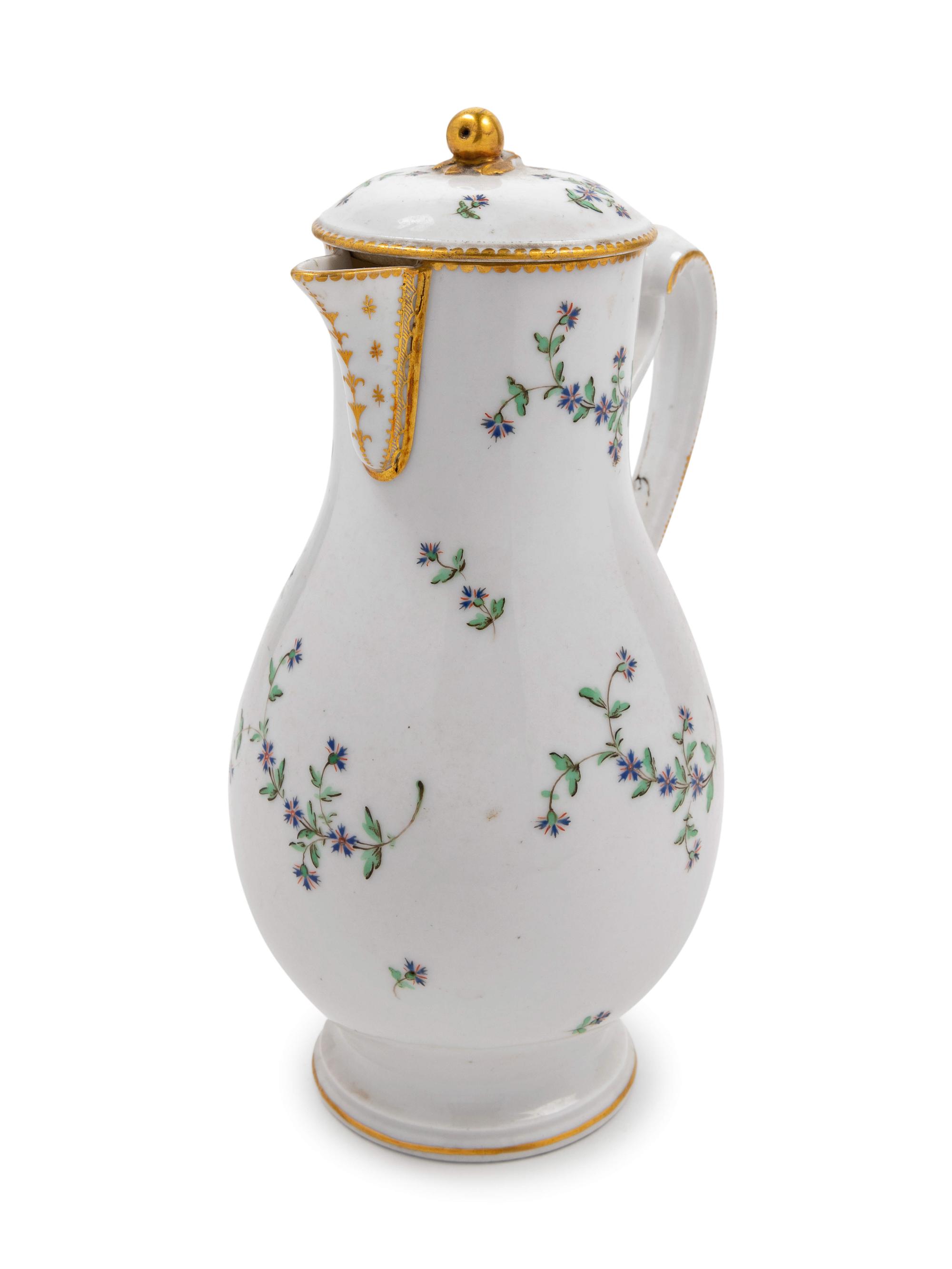 A French Porcelain Chocolate Pot — BORDEAUX, EARLY 19TH CENTURY