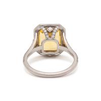 TIFFANY & CO., YELLOW SAPPHIRE AND DIAMOND RING