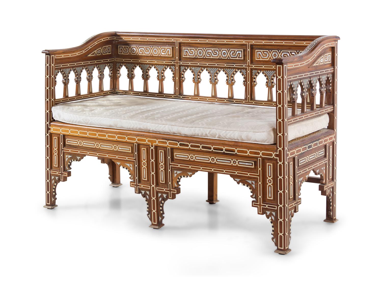 A Turkish Inlaid Parlor Suite