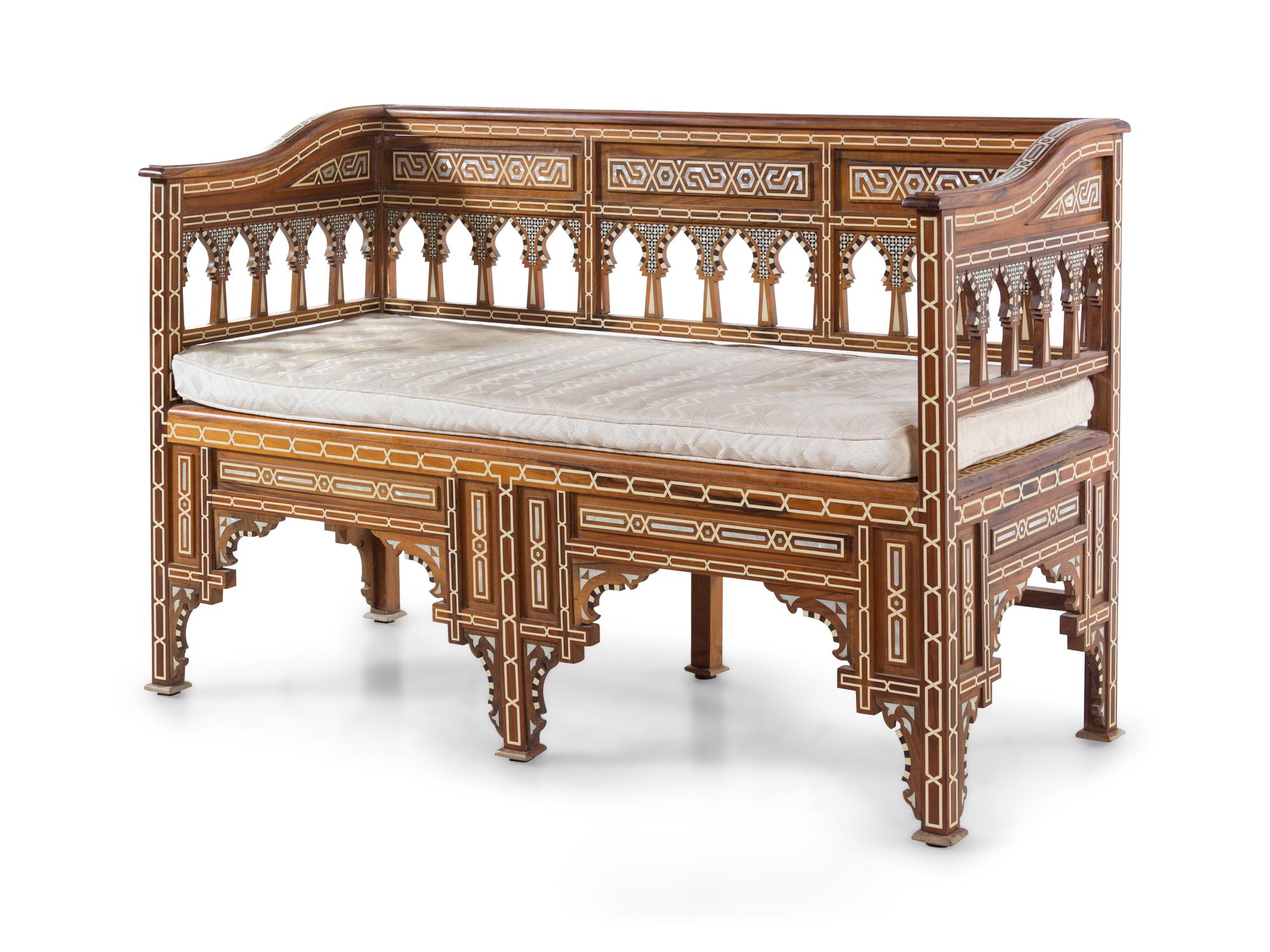 A Turkish Inlaid Parlor Suite