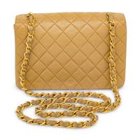Chanel, Tan Mini Square Flap Bag