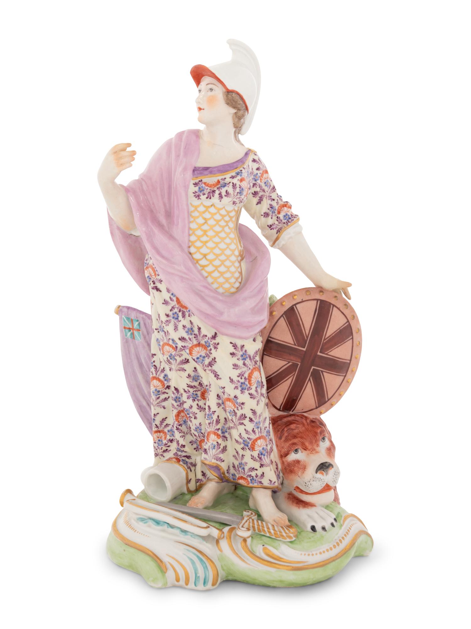 A Chelsea Porcelain Figure of Britannia