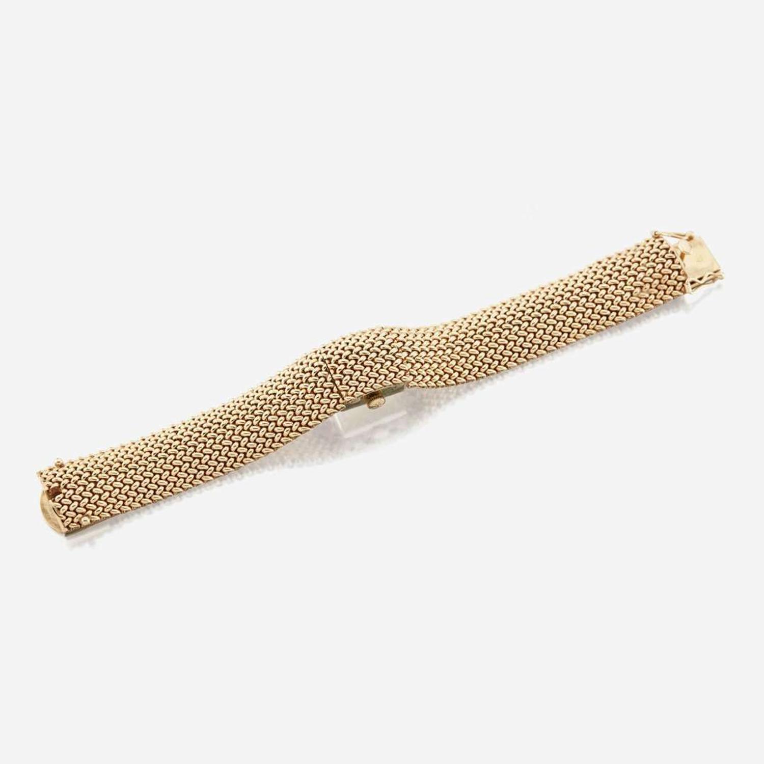 A gold bracelet watch, Hamilton