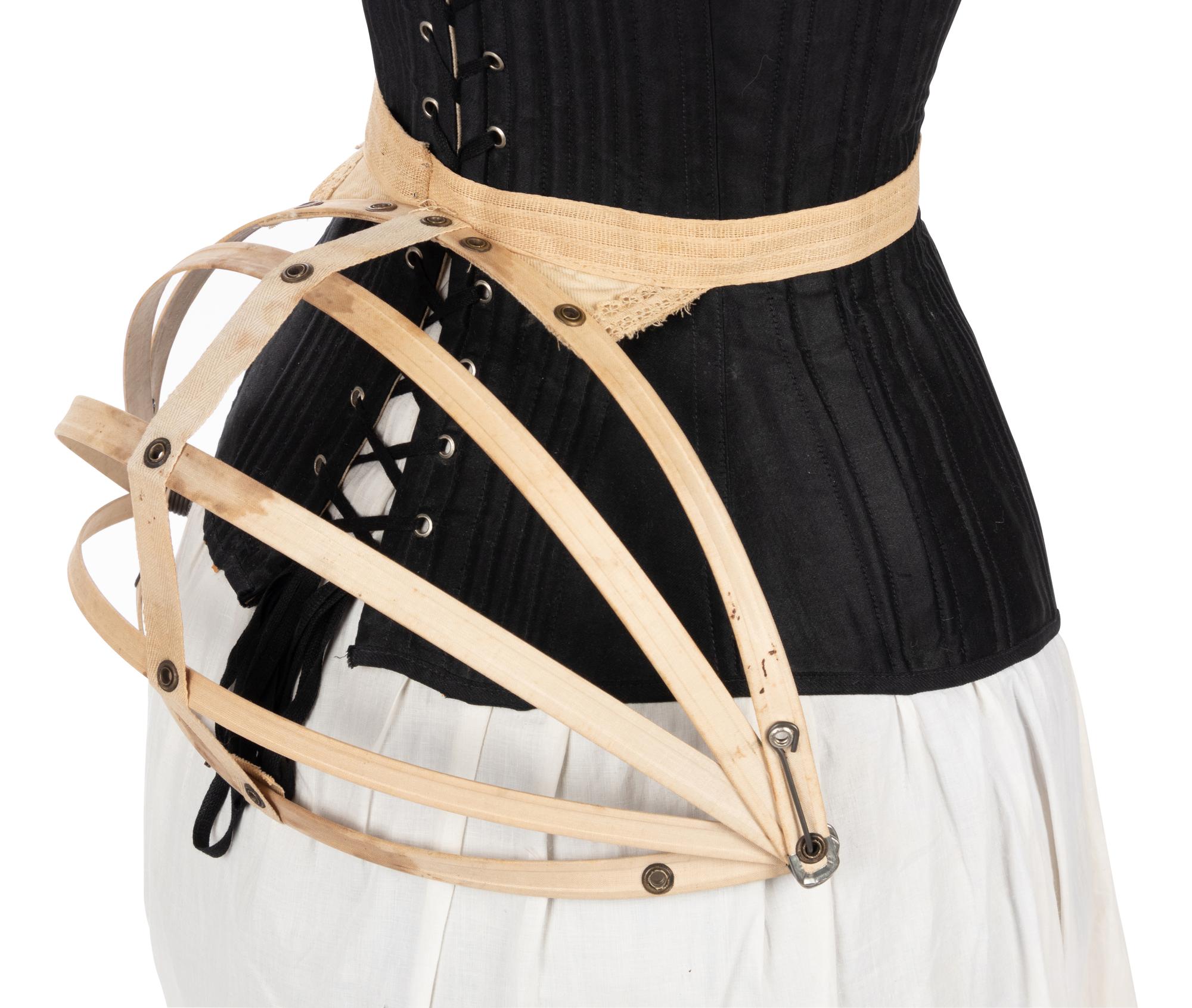 Collection of Seven Bustles and One Skirt Supporter, 1870-80s