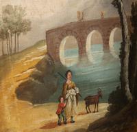 An Italian Six-Panel Painted Canvas Floor Screen — 18TH/19TH CENTURY