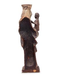 A German Baroque Painted Figural Group of the Madonna of Altötting