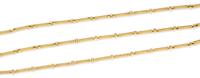 An 18 Karat Yellow Gold Bar Link Longchain, Italian, 50.80 dwts.