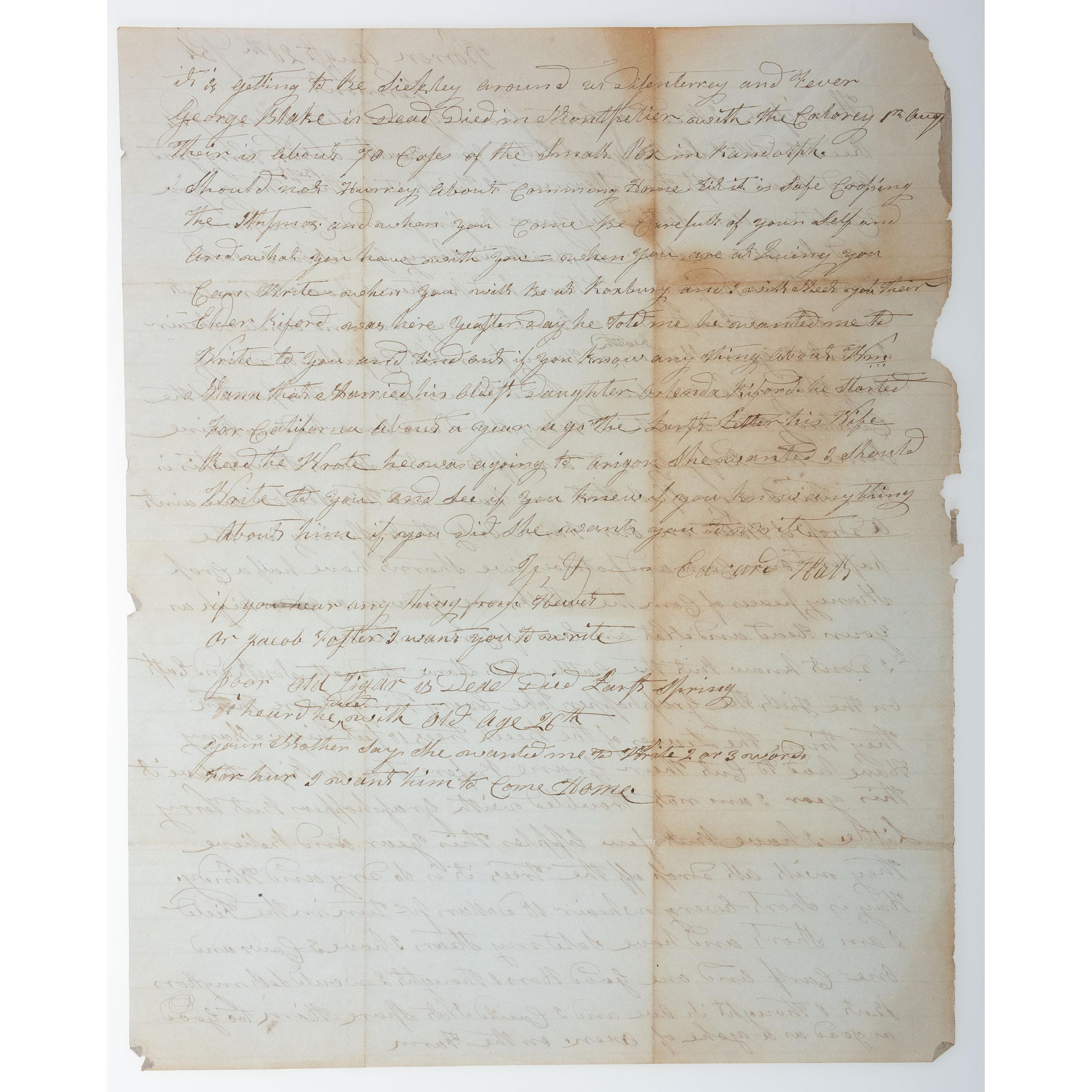 [CIVIL WAR - VERMONT]. HALL, Wm. H. Harrison "Harry." A group of 4 items associated with William Henry Harrison Hall of Vermont, including: