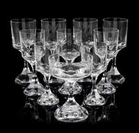 A Baccarat Glass Stemware Service