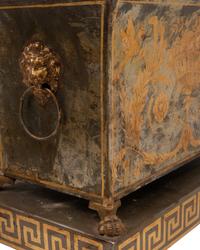A Pair of Neoclassical Parcel Gilt Tôle Jardinières