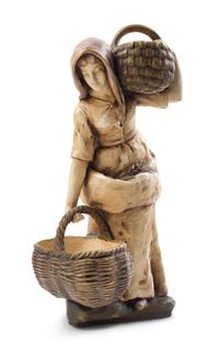 An Amphora Pottery Figure Height 17 1/2 inches.