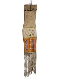 Hidatsa Quilled Hide Tobacco Bag