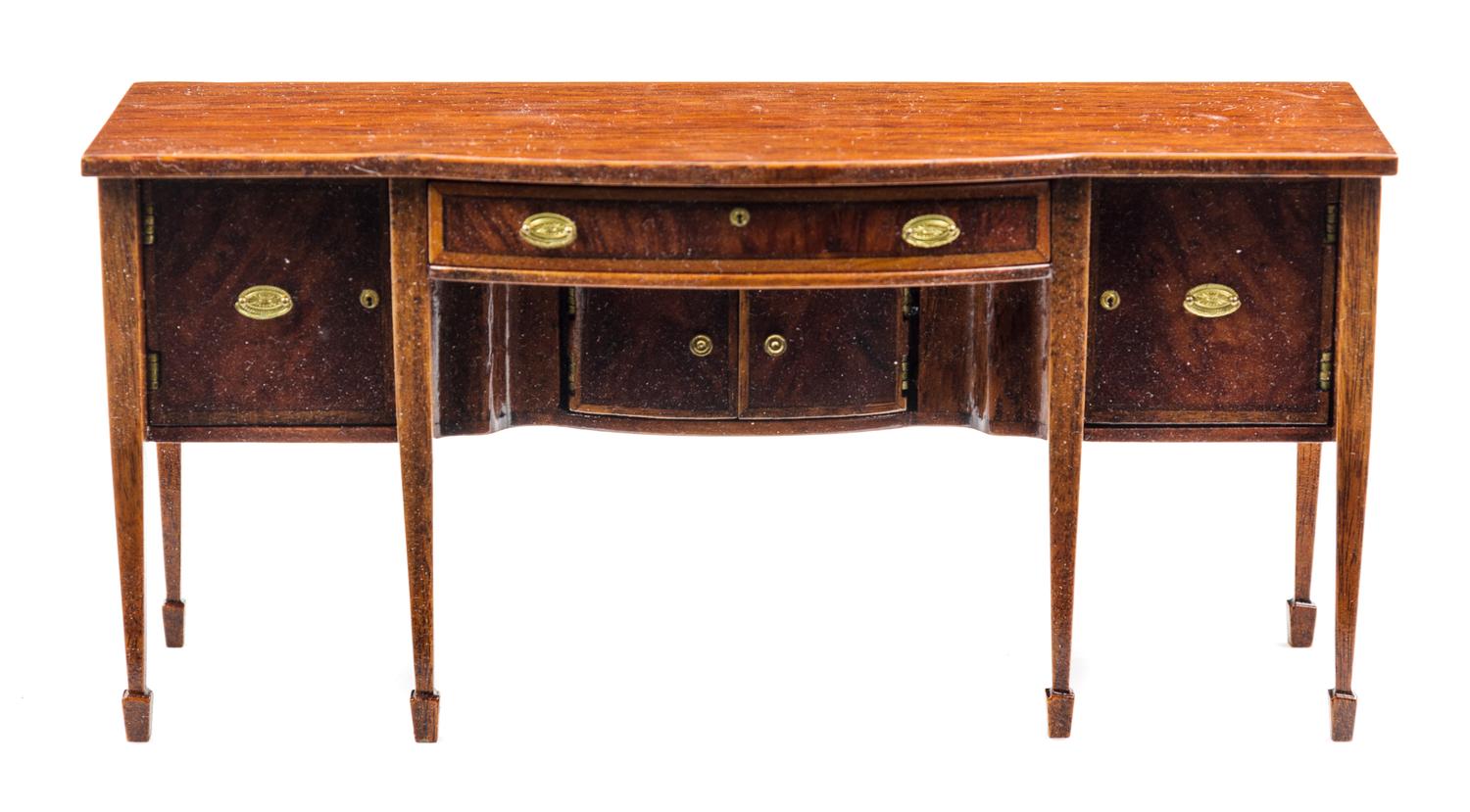 A Sheraton Style Sideboard Height 3 1/8 x width 6 3/8 x depth 2 inches. — Gilbert Mena, 1993