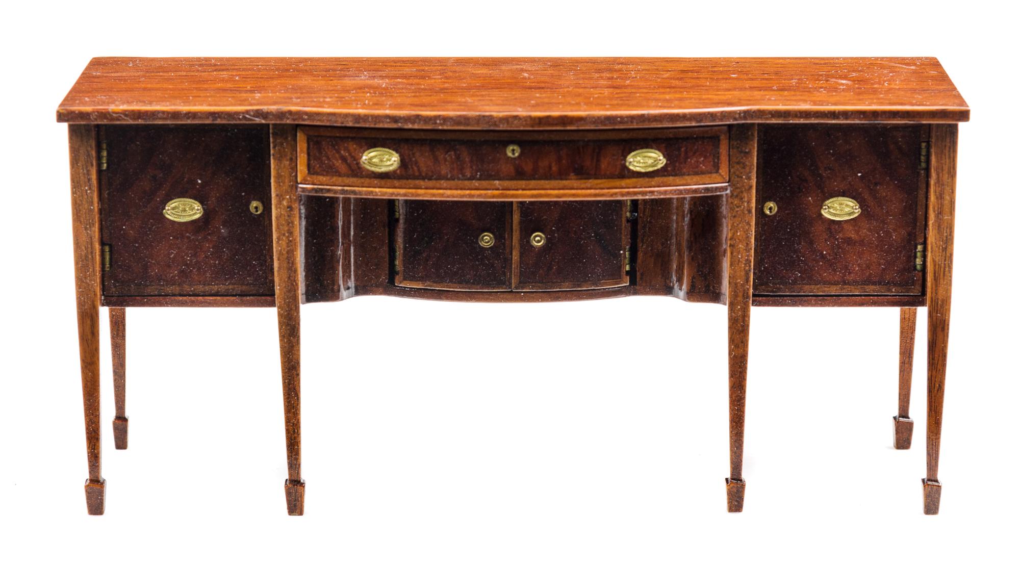 A Sheraton Style Sideboard Height 3 1/8 x width 6 3/8 x depth 2 inches. — Gilbert Mena, 1993