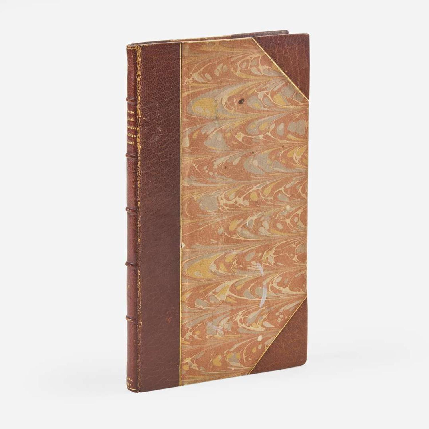 [Americana] ["Reynolds Pamphlet"] Hamilton, Alexander Observations on Certain Documents Contained in No. V & VI of "The History of the United States for the Year 1796," in Which the Charge of Speculation Against Alexander Hamilton...is Fully Refuted