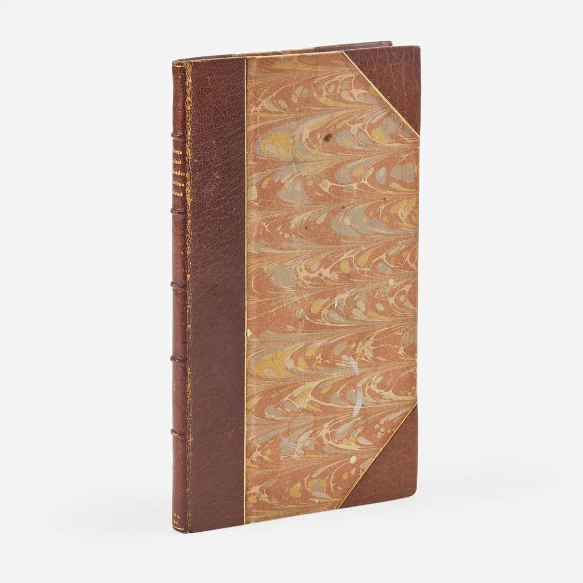 [Americana] ["Reynolds Pamphlet"] Hamilton, Alexander Observations on Certain Documents Contained in No. V & VI of "The History of the United States for the Year 1796," in Which the Charge of Speculation Against Alexander Hamilton...is Fully Refuted