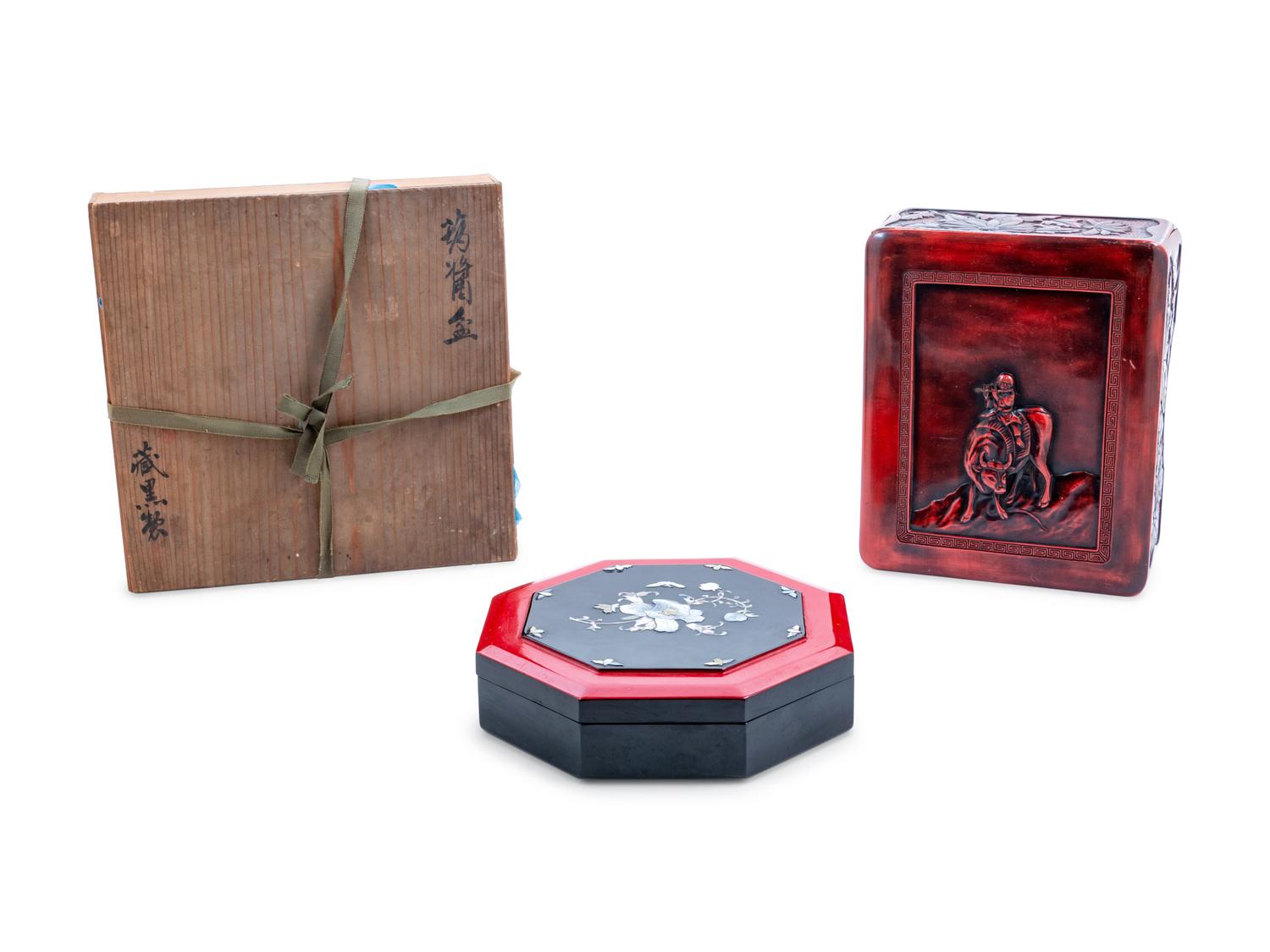 Three Japanese Lacquer Wares