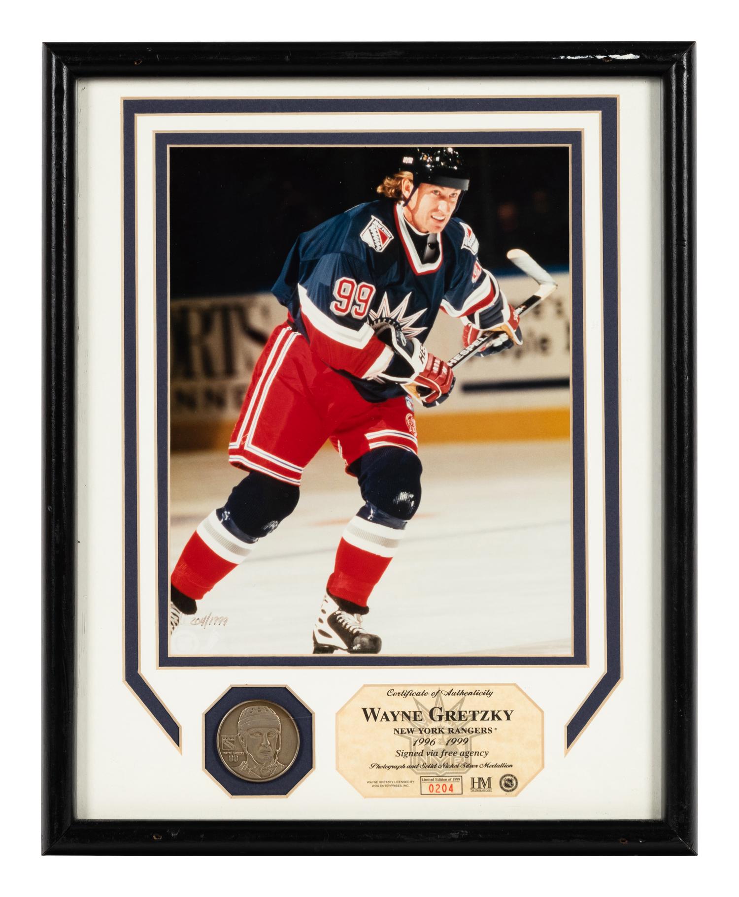 A Group of Six Photographs of Various Hockey Players Formerly Displayed at Mike Ditka’s Restaurant
