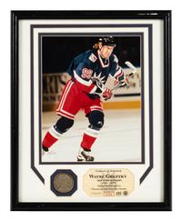A Group of Six Photographs of Various Hockey Players Formerly Displayed at Mike Ditka’s Restaurant