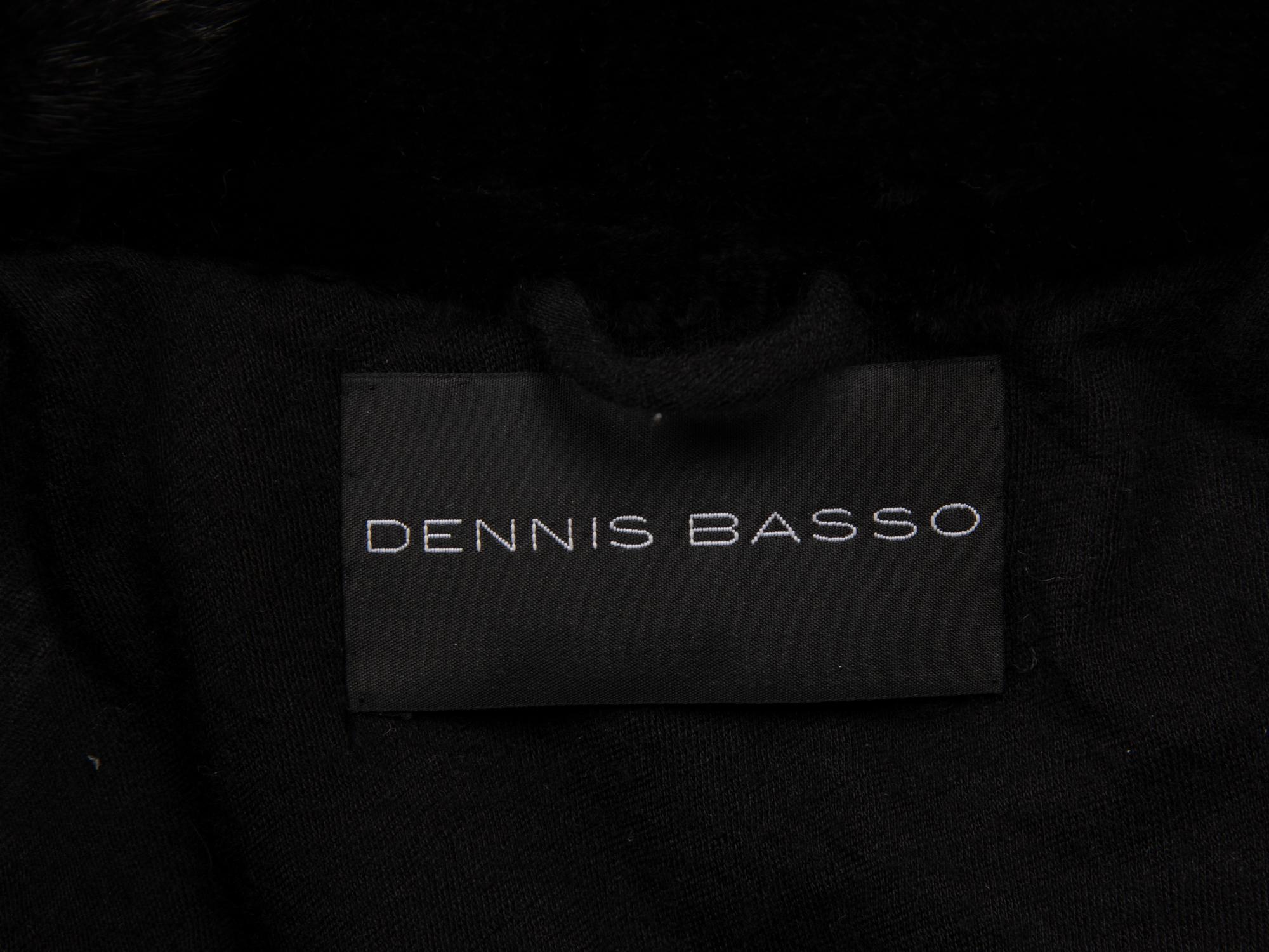DENNIS BASSO, BLACK MINK FUR COAT