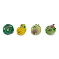 A Set of Four Chinese Glazed Terracotta Fruits
