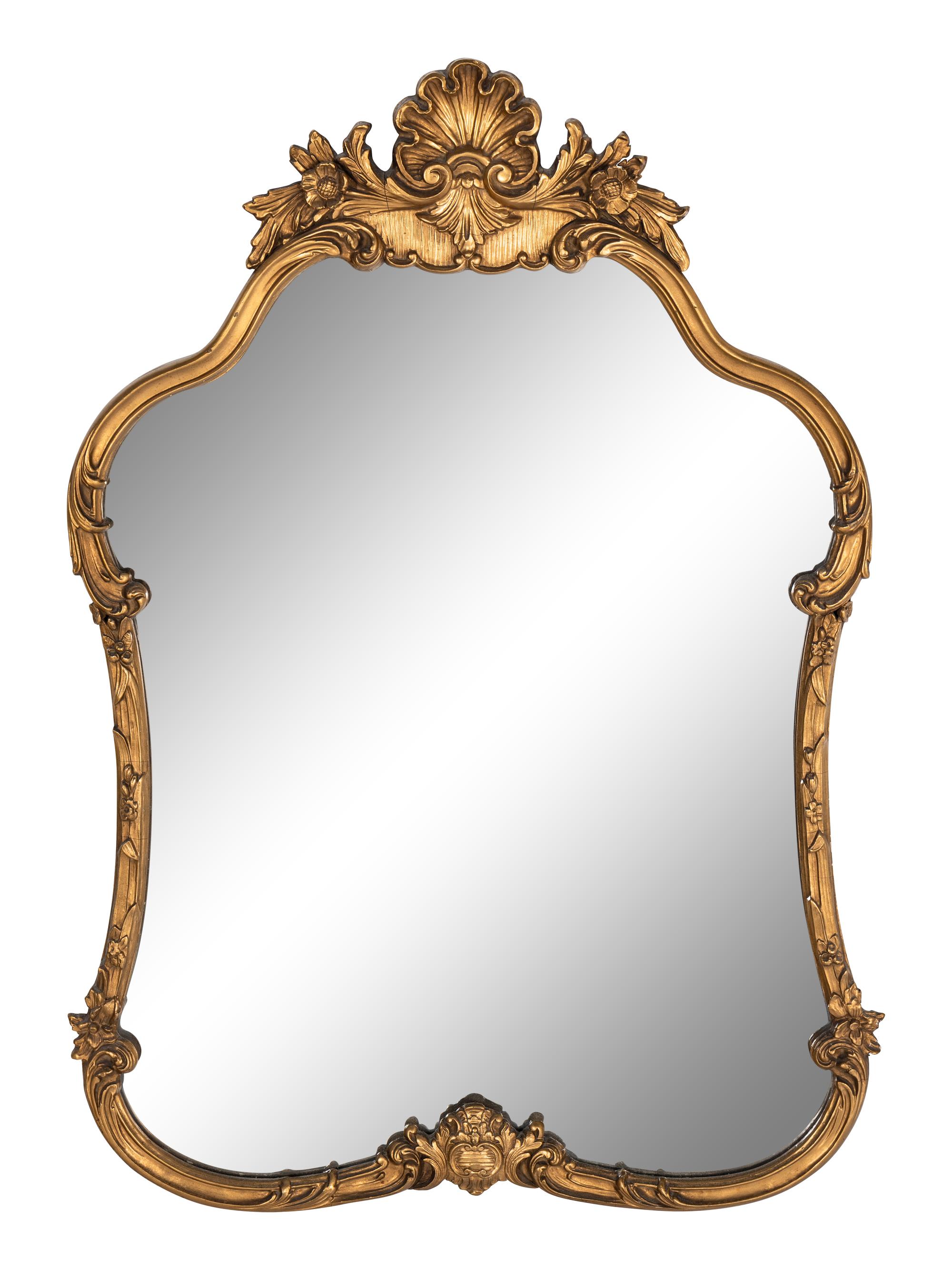 A Rococo Style Giltwood Mirror
