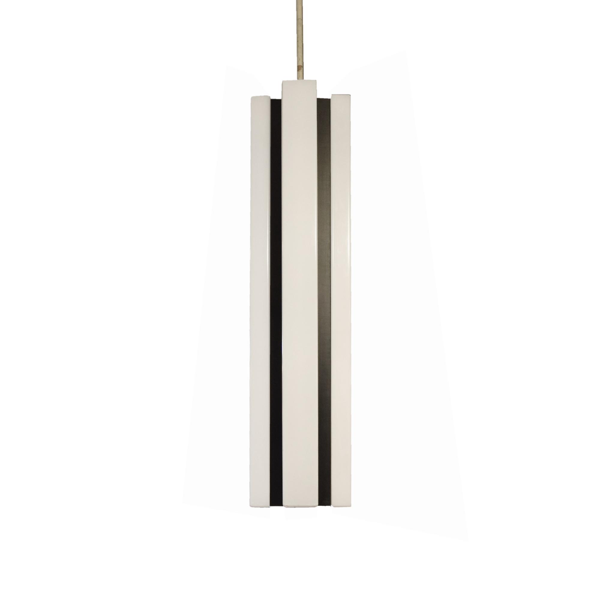 A Set of Three Mid-Century Plastic Light Fixtures 12" W x 12" D x 51" H — Germany, Mid-20th Century