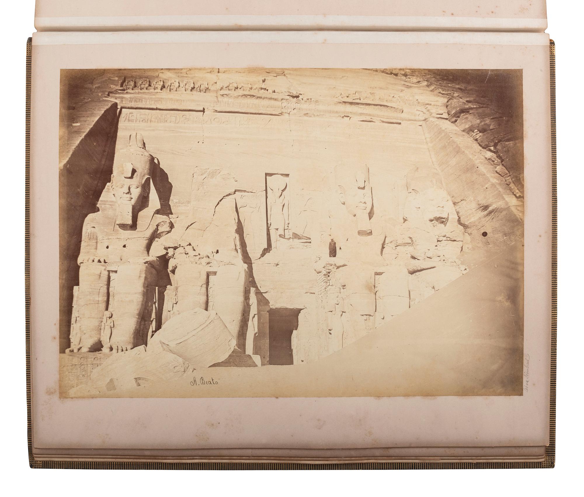 [EARLY PHOTOGRAPHY]. BEATO, Antonio (1835-1906). Album containing 29 photographs of Egypt.