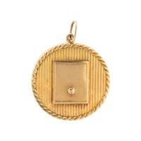 VAN CLEEF & ARPELS, YELLOW GOLD, DIAMOND AND MULTIGEM SAILBOAT CHARM