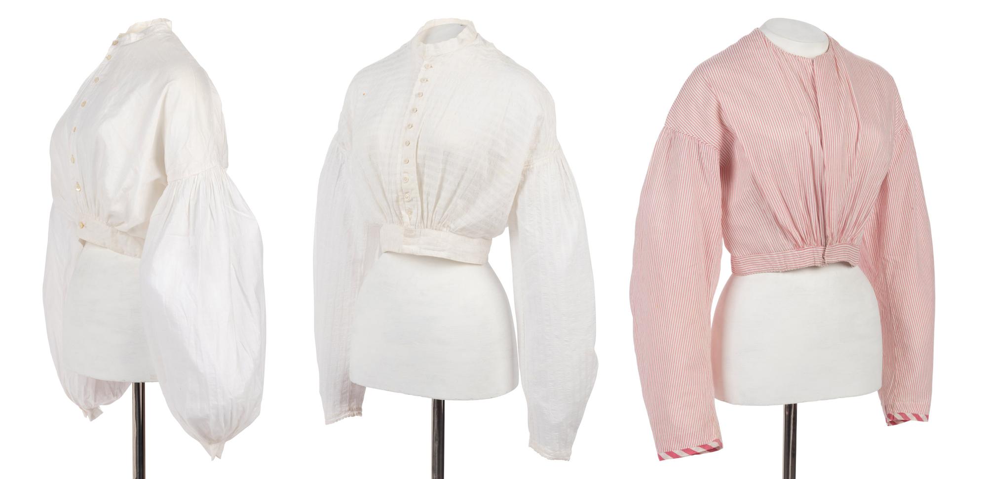 Three Cotton Women's Blouses, 1860s