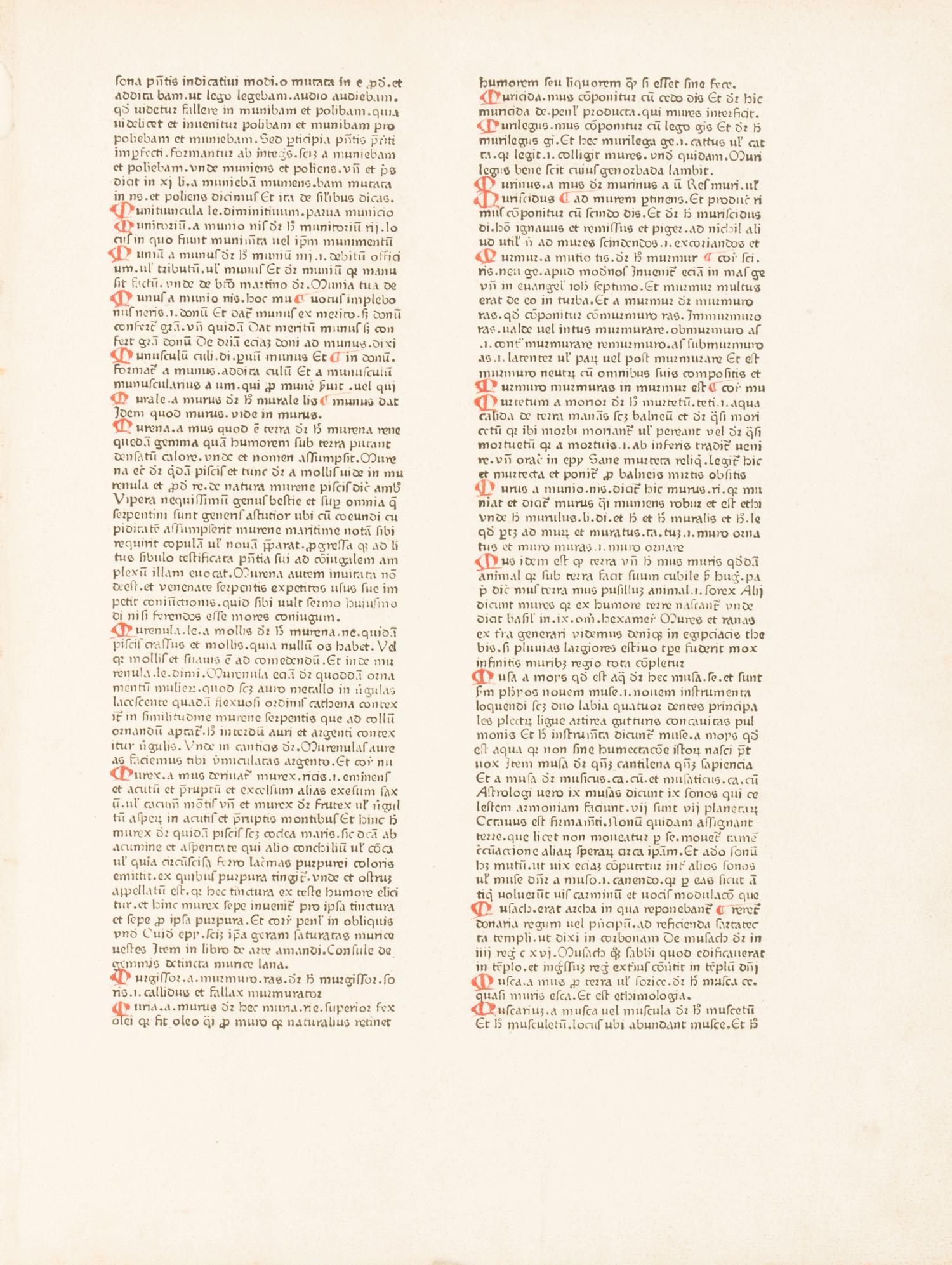 [LEAF BOOK - GUTENBERG]. Gutenberg and the Catholicon of 1460. A bibliographical essay by Margaret Bingham Stillwell. Together with an original leaf of the Catholicon. New York: Edmond B. Hackett for The Brick Row Book Shop, 1936.