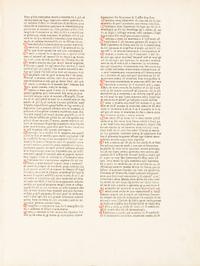 [LEAF BOOK - GUTENBERG]. Gutenberg and the Catholicon of 1460. A bibliographical essay by Margaret Bingham Stillwell. Together with an original leaf of the Catholicon. New York: Edmond B. Hackett for The Brick Row Book Shop, 1936.