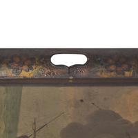 A Tole-Decorated Tray Depicting the Battle of the USS United States and HMS Macedonian