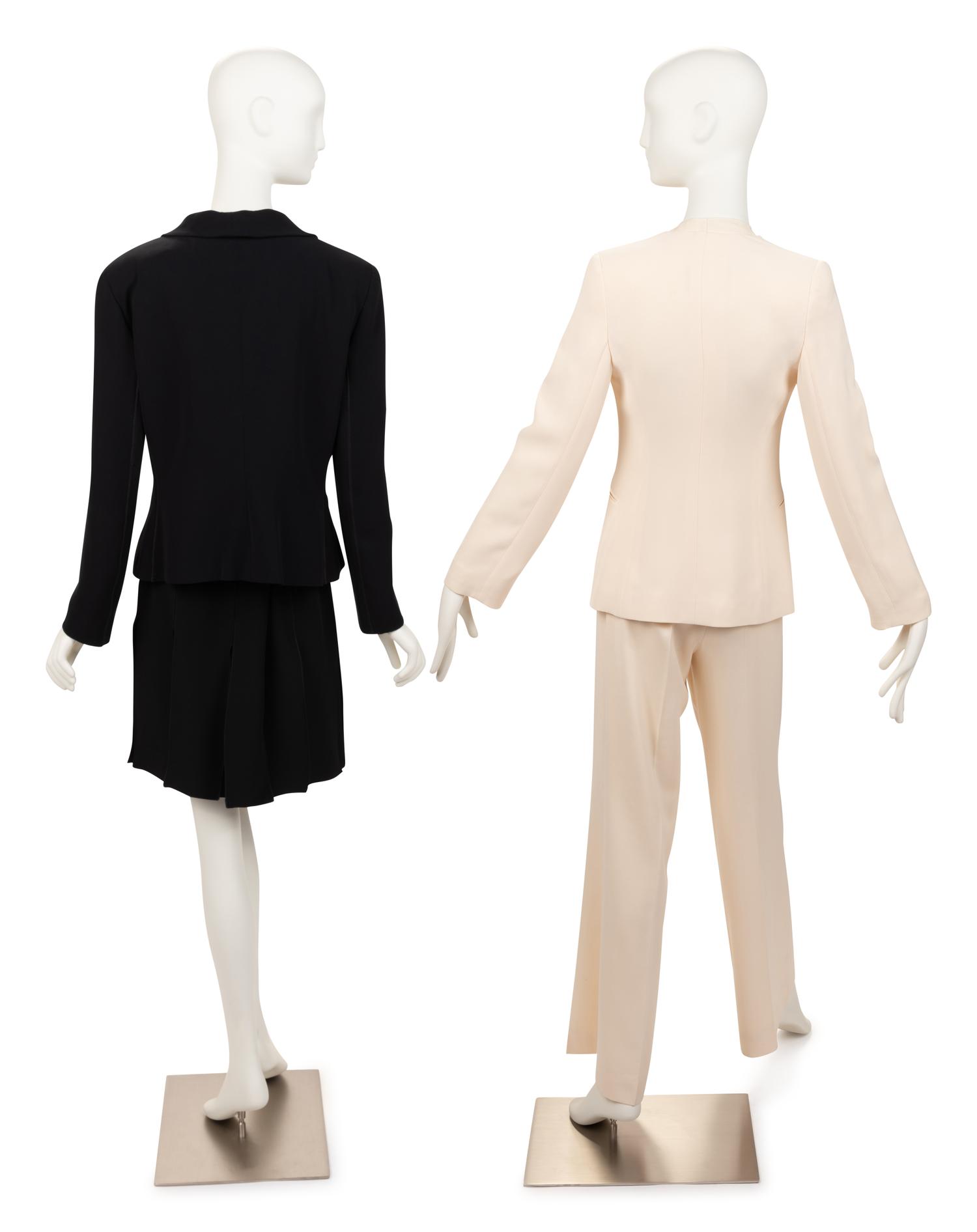 Two Designer Suits: One Armani Skirt Suit, One Armani Jacket, One J. Mendel Pant, 2000-20s