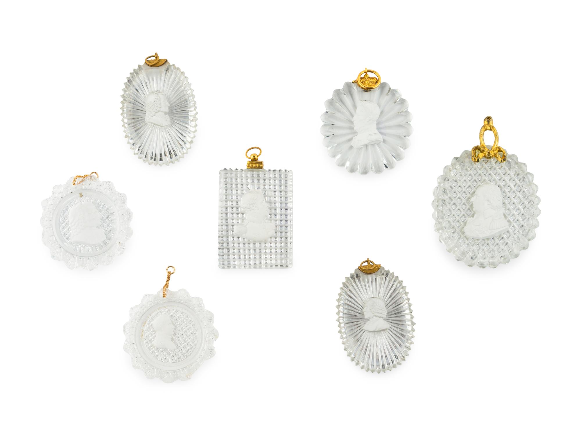 A Collection of Twenty-Nine French Sulfide Profile Medallions