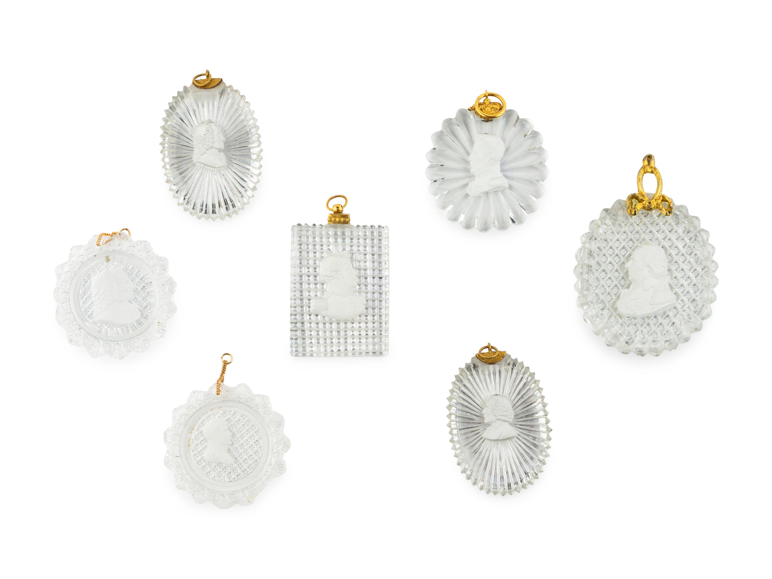 A Collection of Twenty-Nine French Sulfide Profile Medallions