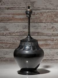 Blackware Pottery Lamp, 1923-1925
