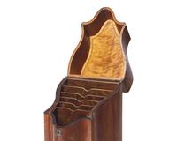 A Federal Serpentine Front Inlaid Mahogany Knife Box And Inlaid Tea Caddy
