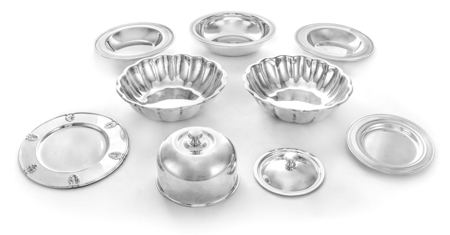 A Collection of Silver-Plate and Silver Table Articles, Various Makers, comprising two nut dishes, Reed and Barton, Taunton, MA; three