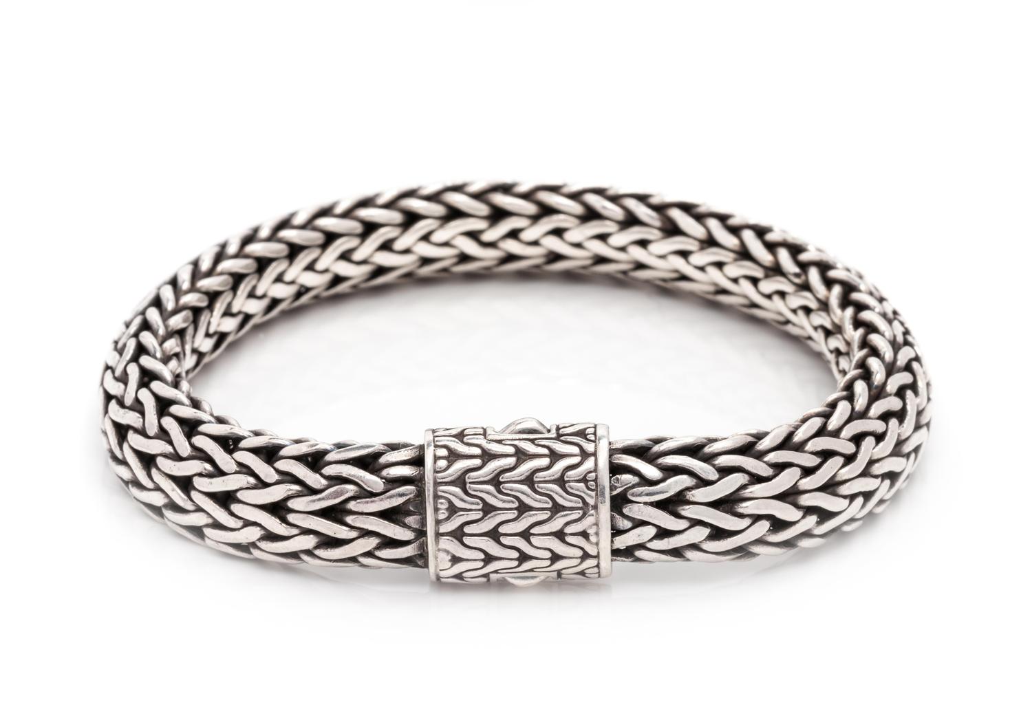 JOHN HARDY, 'CLASSIC CHAIN' SILVER BRACELET