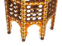 A Moroccan Style Painted Octagonal Side Table