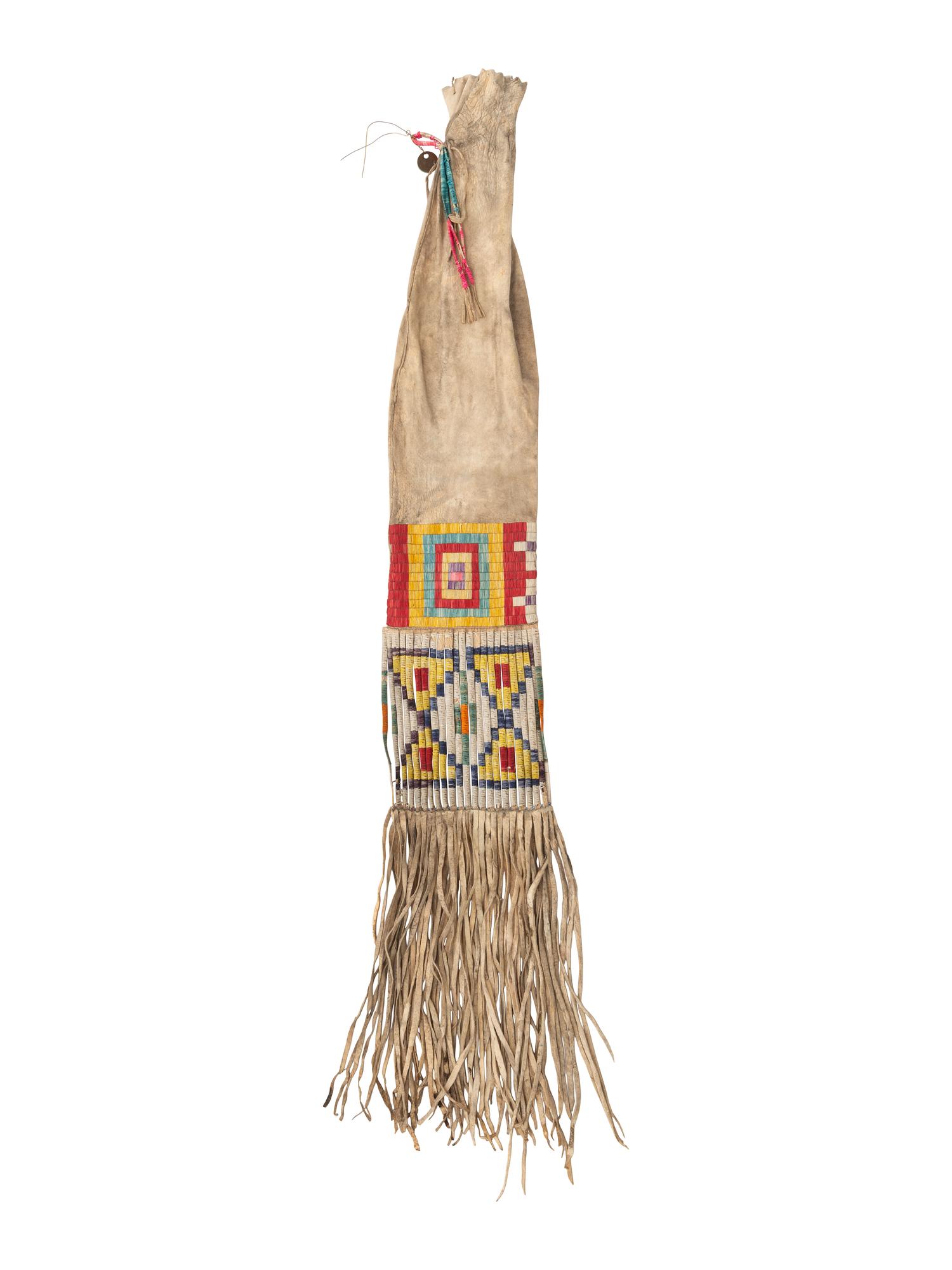 Sioux Quilled Hide Tobacco Bag