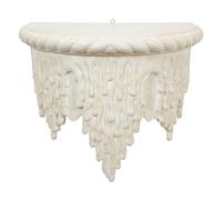 A Pair of White Painted Grotto Style Wall Brackets